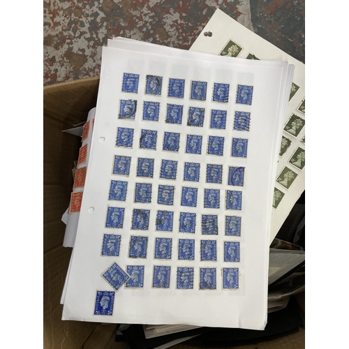 526 - A box containing a large collection of worldwide stamps and first day covers