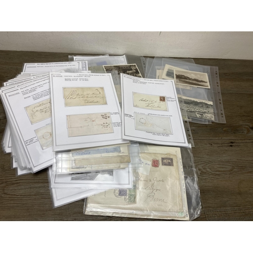 527 - A collection of antique postcards and letters