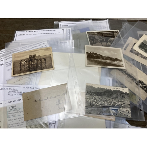 527 - A collection of antique postcards and letters