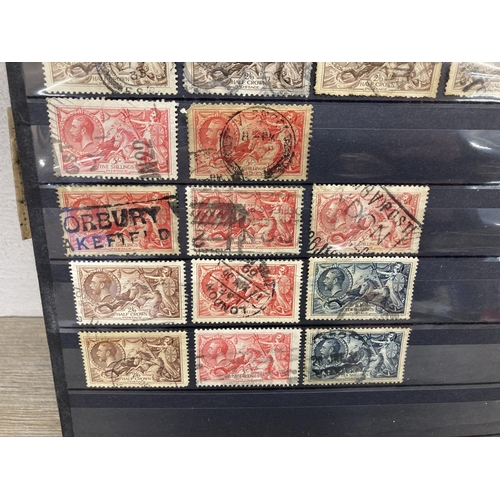 527A - A collection of George V British stamps to include two Ten Shilling Seahorse, seven Five Shilling Se... 