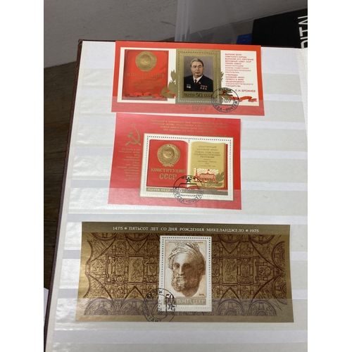 529 - Six albums containing a collection of worldwide stamps