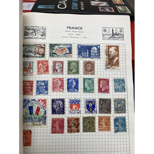 529 - Six albums containing a collection of worldwide stamps