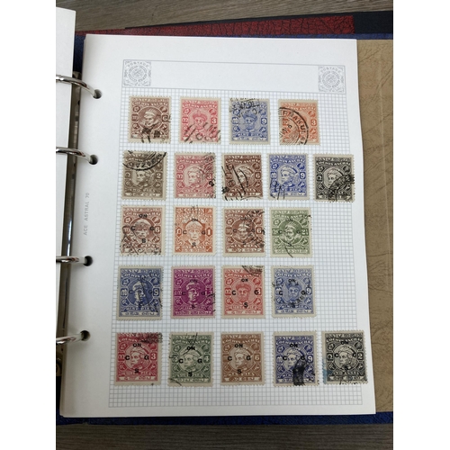 530 - Four albums containing a collection of Victorian and later worldwide stamps to include Penny Reds, 2... 