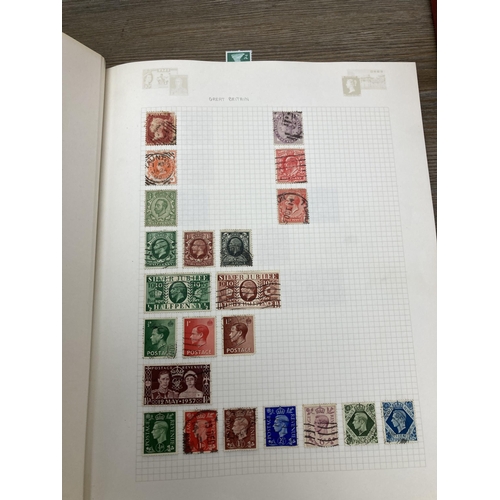 530 - Four albums containing a collection of Victorian and later worldwide stamps to include Penny Reds, 2... 