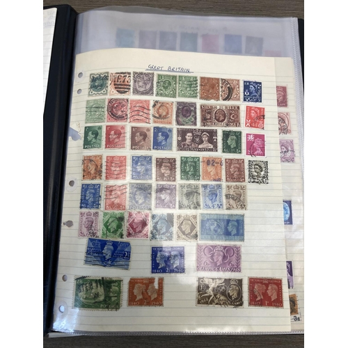 534 - Five albums containing a collection of antique and later worldwide stamps and a collection of worldw... 