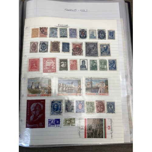 534 - Five albums containing a collection of antique and later worldwide stamps and a collection of worldw... 