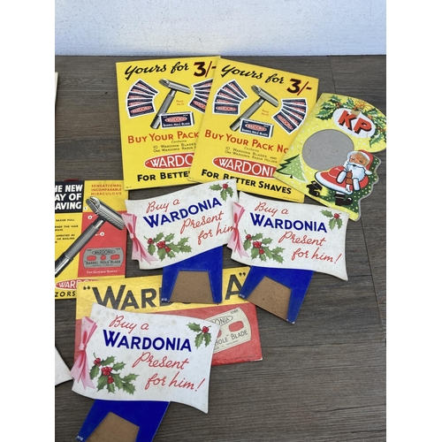 563 - A collection of mid 20th century and later Wardonia Shaving advertising cards