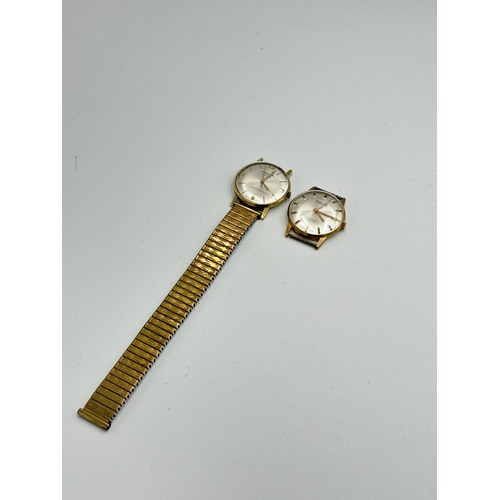 2158 - Two mid 20th century men's hand wind wristwatches, Jaguar 17 jewels - No. 3230 and Montine of Switze... 