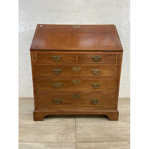 146 - A Georgian style mahogany bureau - approx. 93cm high x 80cm wide x 52cm deep