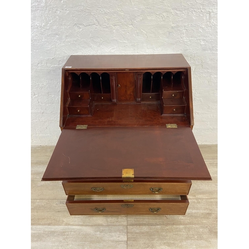 146 - A Georgian style mahogany bureau - approx. 93cm high x 80cm wide x 52cm deep