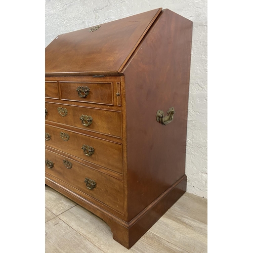 146 - A Georgian style mahogany bureau - approx. 93cm high x 80cm wide x 52cm deep