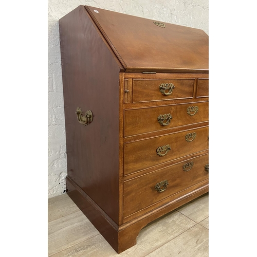 146 - A Georgian style mahogany bureau - approx. 93cm high x 80cm wide x 52cm deep