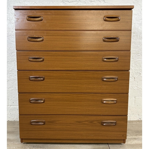 178 - A Schreiber teak effect chest of drawers - approx. 93cm high x 74cm wide x 43cm deep