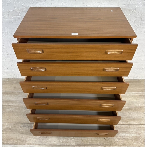 178 - A Schreiber teak effect chest of drawers - approx. 93cm high x 74cm wide x 43cm deep