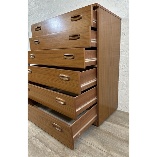 178 - A Schreiber teak effect chest of drawers - approx. 93cm high x 74cm wide x 43cm deep