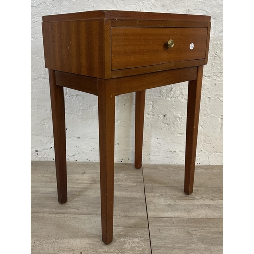 179 - A mid 20th century teak bedside table - approx. 66cm high x 46cm wide x 31cm deep