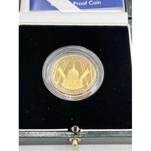 2295 - A boxed Royal Mint The End of WWII 1945-2005 60th Anniversary £2 22ct gold proof coin with certifica... 