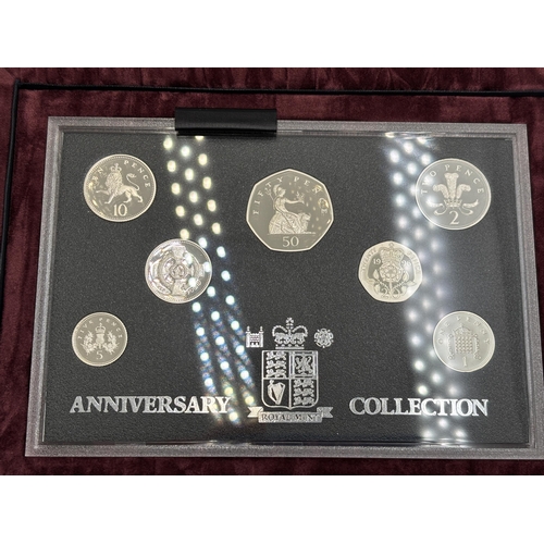 2302 - A boxed Royal Mint 1996 United Kingdom Silver Anniversary .925 silver coin collection with certifica... 