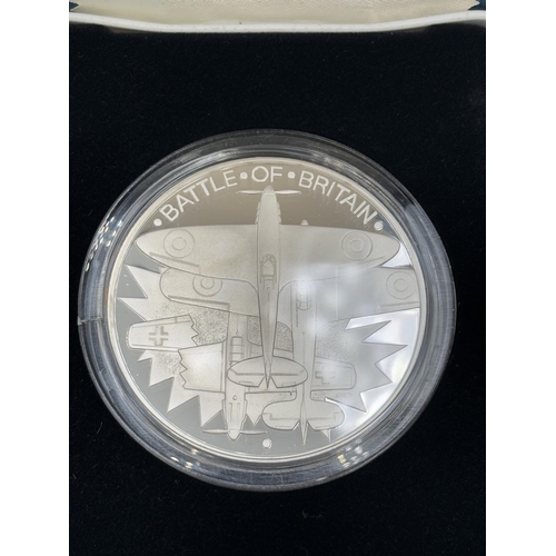 2317 - A boxed the Royal Mint 1990 50th Anniversary of the Battle of Britain .925 silver proof commemorativ... 