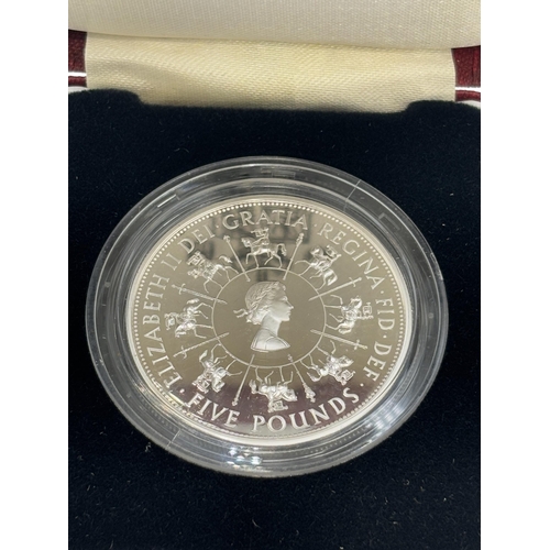 2323 - A boxed The Royal Mint 40th Anniversary of the Coronation of HM Queen Elizabeth II 1993 .925 silver ... 