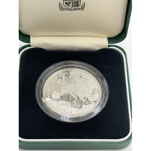 2341 - A boxed Royal Mint Malta 1990 .925 silver proof LM5 coin struck to commemorate 20th anniversary of t... 