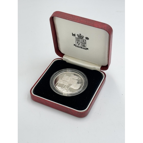 2345 - A boxed Royal Mint 1996 United Kingdom 'Her Majesty Queen Elizabeth II 70th Birthday' .925 silver pr... 