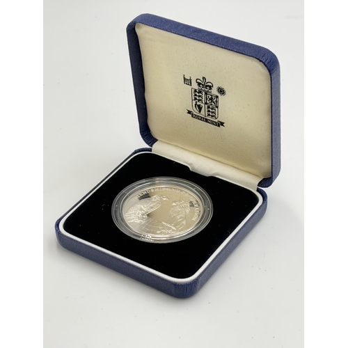 2350 - A boxed Royal Mint American 'Numismatic Association' 100th Anniversary commemorative .925 silver pro... 