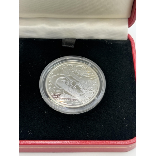 2363 - Four boxed .925 silver proof coins with certificates of authenticity, one Pobjoy Mint Gibraltar Euro... 