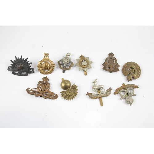 2278 - Ten military cap badges