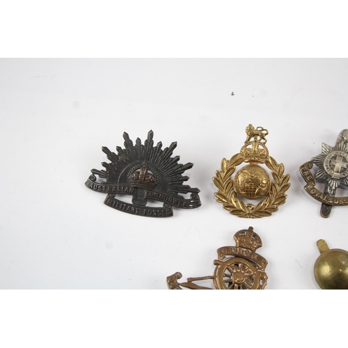 2278 - Ten military cap badges