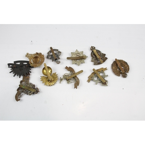 2278 - Ten military cap badges