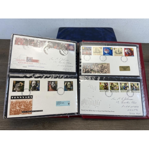 518A - Seven albums containing a large collection of first day covers