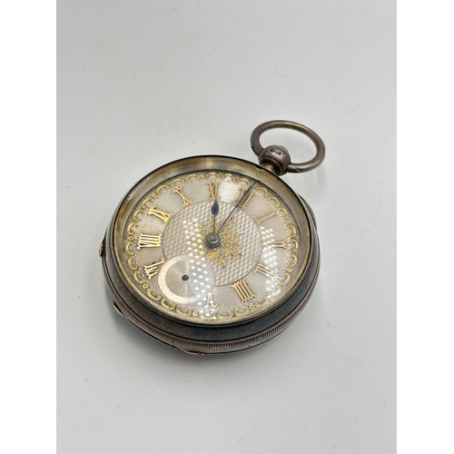 2159 - A Victorian Arthur James Walker hallmarked London silver key wind pocket watch, dated 1889 - approx.... 