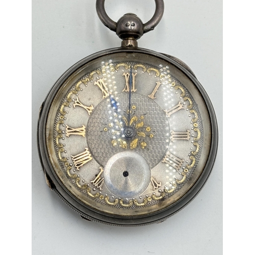 2159 - A Victorian Arthur James Walker hallmarked London silver key wind pocket watch, dated 1889 - approx.... 