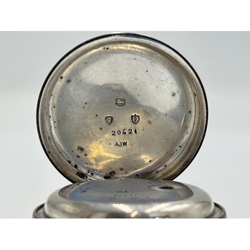 2159 - A Victorian Arthur James Walker hallmarked London silver key wind pocket watch, dated 1889 - approx.... 