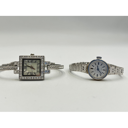 2160 - Five lady's wristwatches to include Dinmont 21 jewels hand wind, Excalibur 17 jewels hand wind, Seko... 