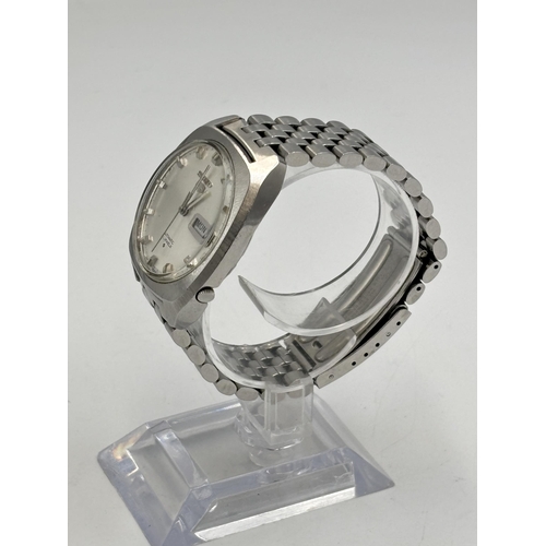 2173 - A Seiko 5 21 jewels automatic stainless steel men's wristwatch - No. 6119-7100
