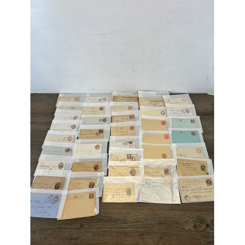 525 - A large collection of 19th century and later letters, envelopes and postcards with stamps to include... 