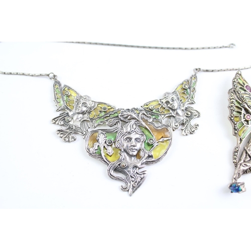 2073 - Two pieces of sterling silver jewellery, one pendant and one necklace - approx. gross weight 41g