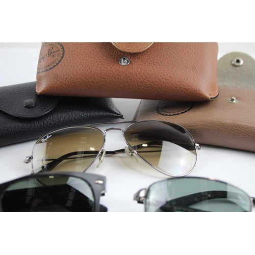 355 - Five pairs of cased Ray-Ban sunglasses