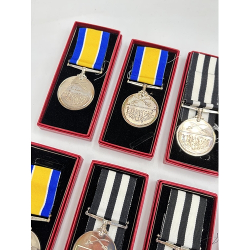 2491 - Eight boxed Sudanese silver Service medals, four army and four police - approx. gross weight 280g