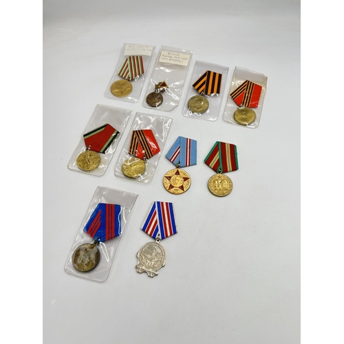 2498 - Ten USSR medals