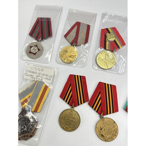 2510 - Ten USSR medals