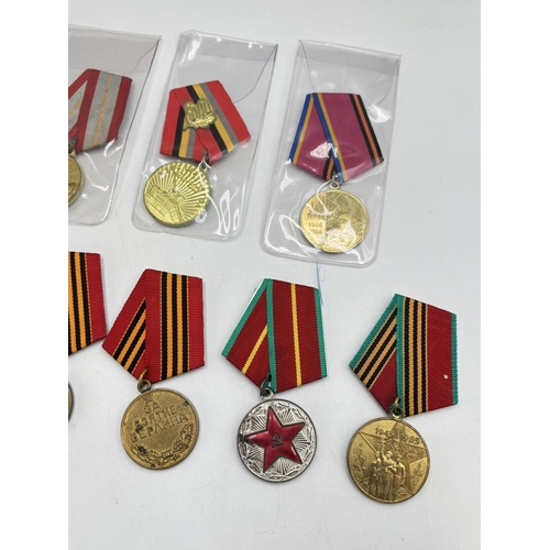 2510 - Ten USSR medals