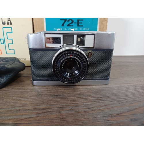 30 - A boxed late 1960s Yashica 72-E 35mm half-frame camera fitted with Yashinon 1:2.8 f=2.8cm lens and C... 