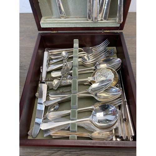 303 - A collection of silver plated ware to include Arthur Price cutlery, four piece tea/coffee set etc.