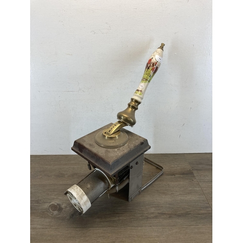 304 - A Homark Associates Ltd ceramic and brass handled beer pump