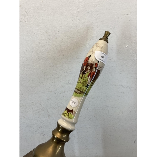 304 - A Homark Associates Ltd ceramic and brass handled beer pump