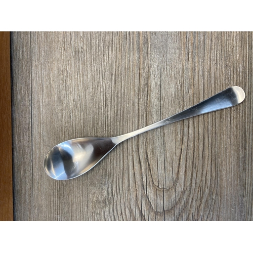 306 - A mid 20th century Old Hall wooden cased canteen of stainless steel cutlery