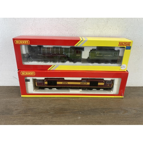 319 - Four boxed Hornby 00 gauge railway models to include R3060 Tornado BR Class A1 locomotive and tender... 